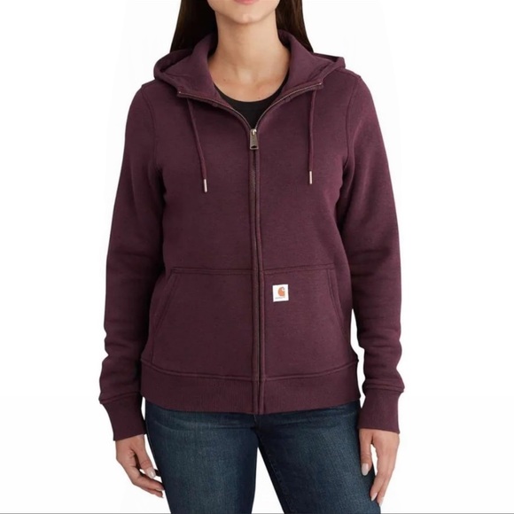 Carhartt Tops - Carhartt purple relaxed fit midweight full zip hoodie
